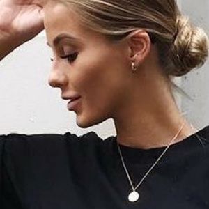 Stainless Steel Round Circle Pendant Necklace